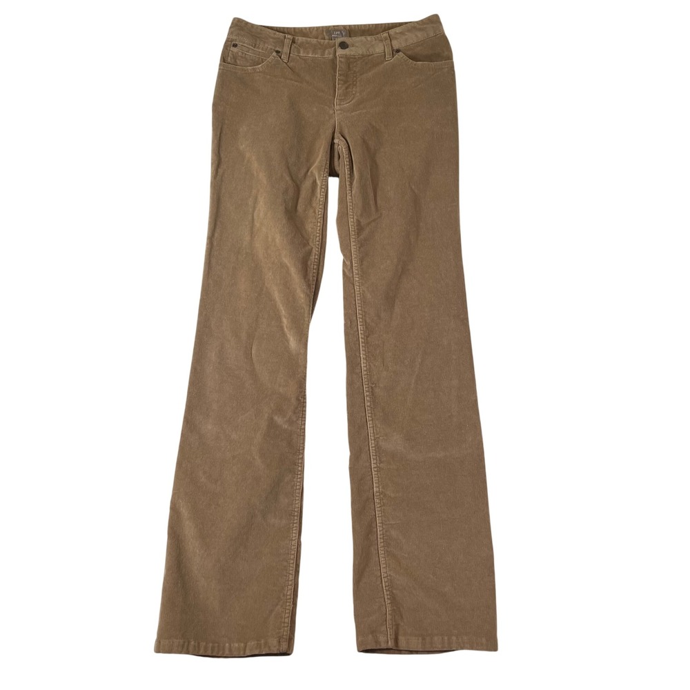 J Jill Corduroy Pants Womens 4 Tall Tan Bootcut Stretch Cotton Lycra 33" Inseam